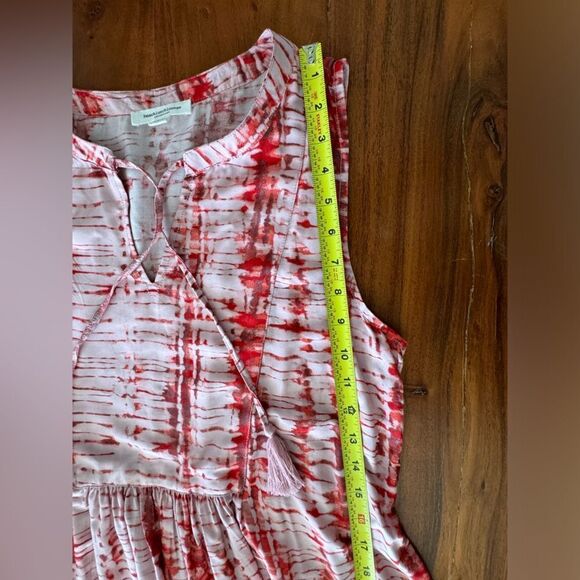 BeachLunchLounge Lynette Tie Dye Maxi Dress Sleeveless Red Multi Women’s Medium - Picture 10 of 14